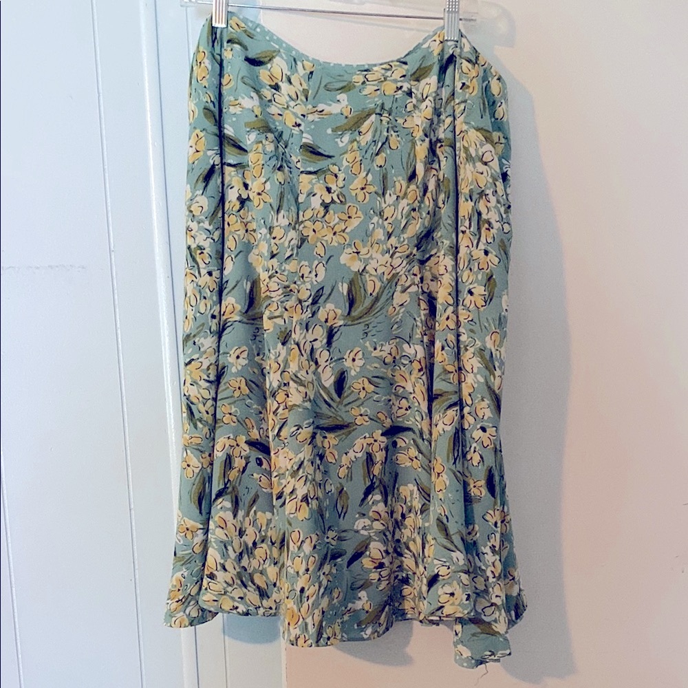 Reversible Green Midi Skirt PLUS size EUC